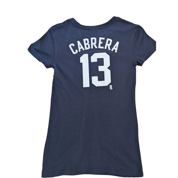 Adidas Kid's Cleveland Indians Cabrera 13 Navy T-Shirt L 14 - Picture 3 of 6